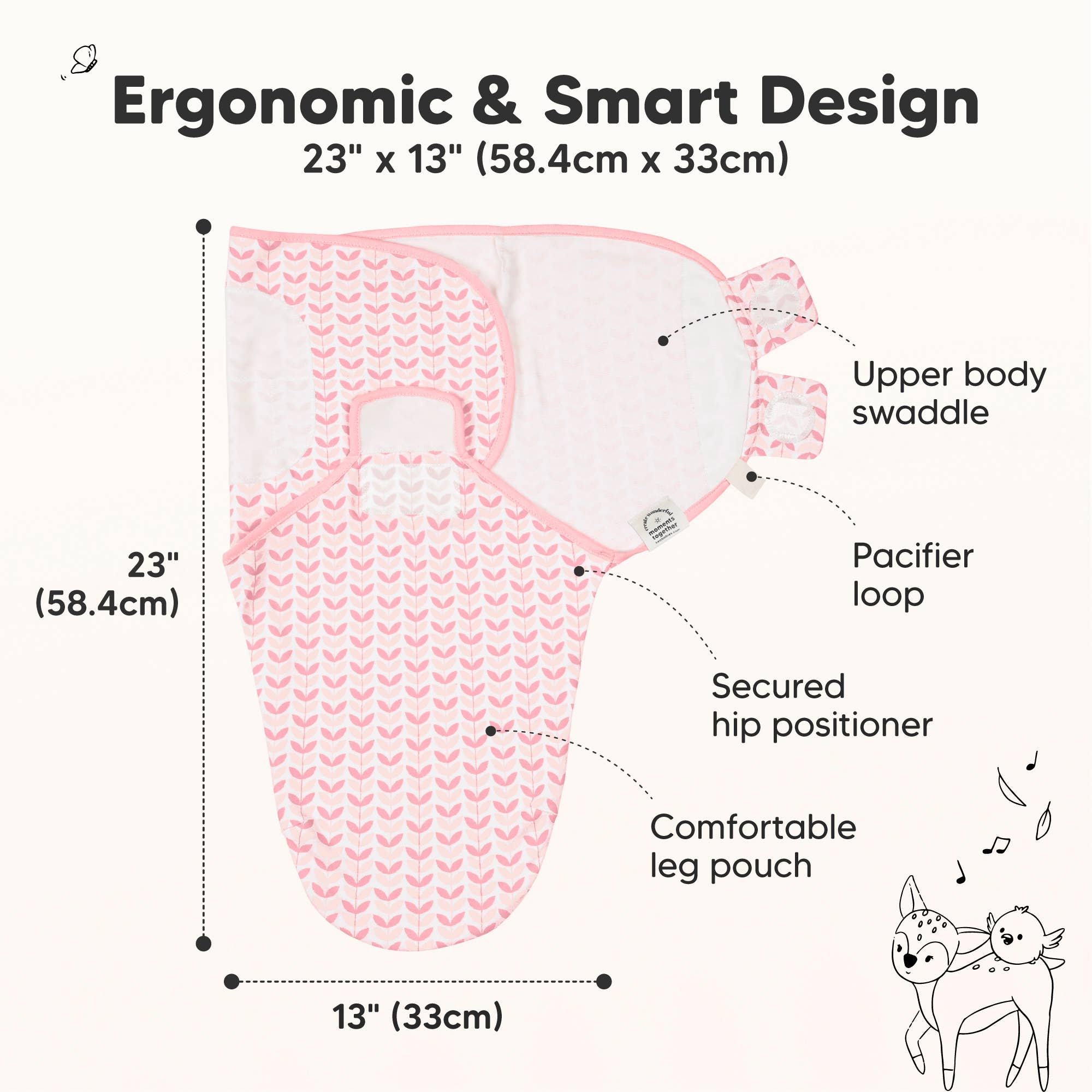 Blomma 3-pack KeaBabies Soothe Baby Swaddles för 0-3 månader, sovpåse för nyfödda för wholesale på Faire3