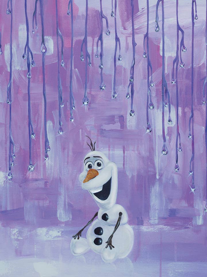 Olaf in Icicles - Carte de vœux pour la vente par Lisa Penz Art