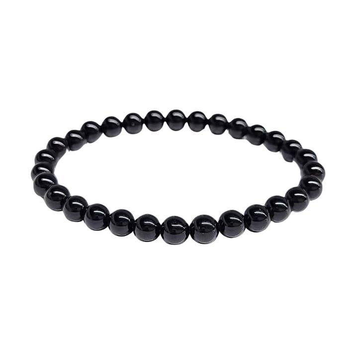 Pulsera de obsidiana negra de 6 mm para venta al por mayor de The Crystal Garden