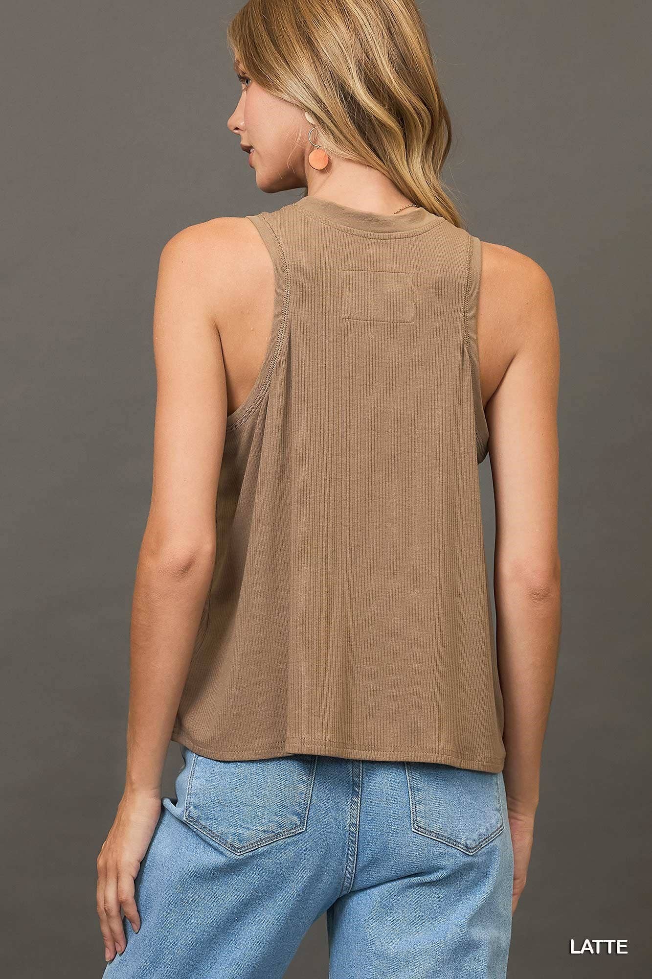 Vanilla Monkey - Vente Haut en maille – femme - Haut côtelé sans manches2