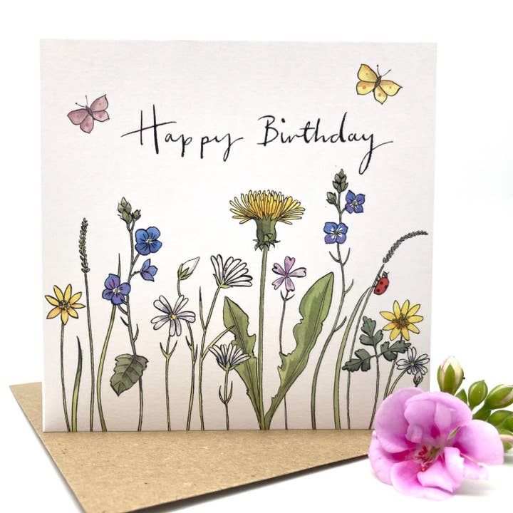 Ink and Snail Limited - Wholesale Birthday Card - Birthday Card - Wild Flowers