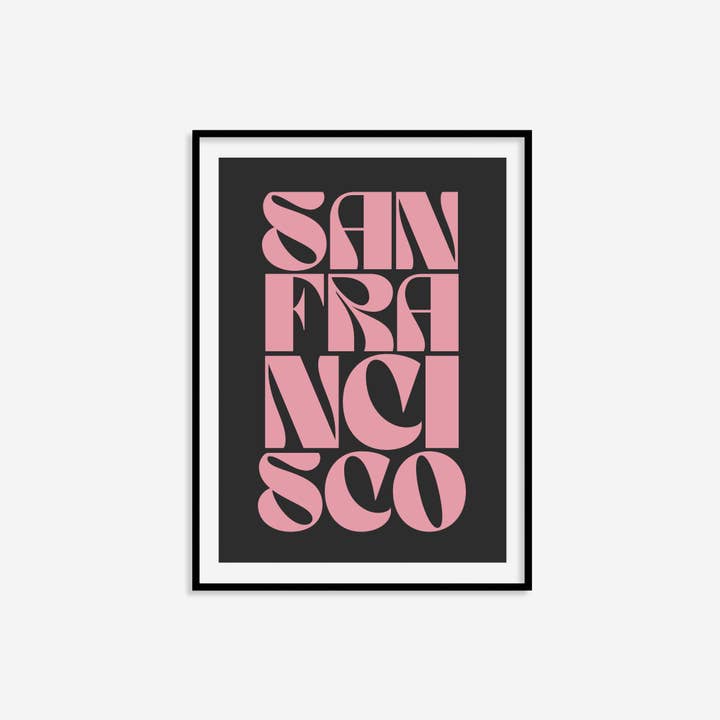 Alaina Creates - Vente Affiche d'art - Impression typographique de San Francisco4