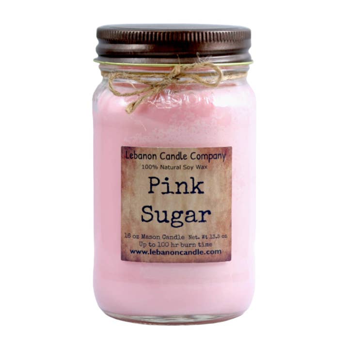 Pink Sugar Candle for wholesale by Lebanon Candle Company