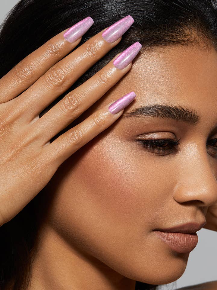 VELVET NAILS LAVENDER LONG COFFIN for wholesale by Static Nails