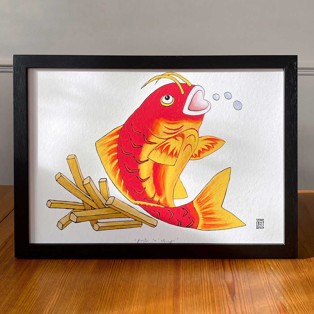 Sarah Kwan Artist – wholesale Art print – Fish n Chips Prints0