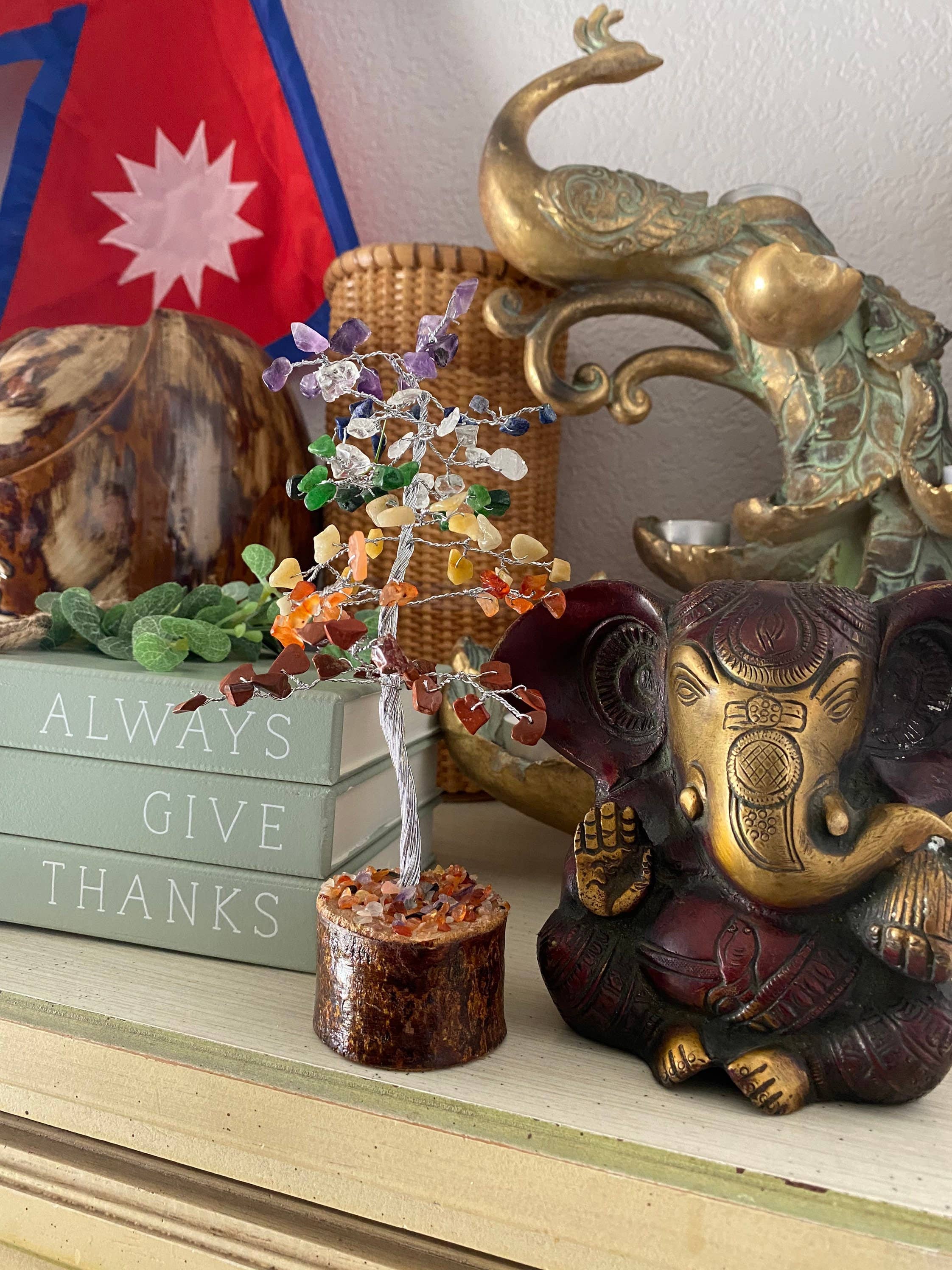 Like International – wholesale Decorative tabletop object – Tree of Life Crystal Gemstone Tower for Home Decor2