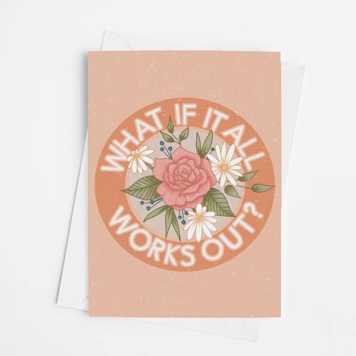 What if it All Works Out Greeting Card for wholesale by Luck and Lavender Studio