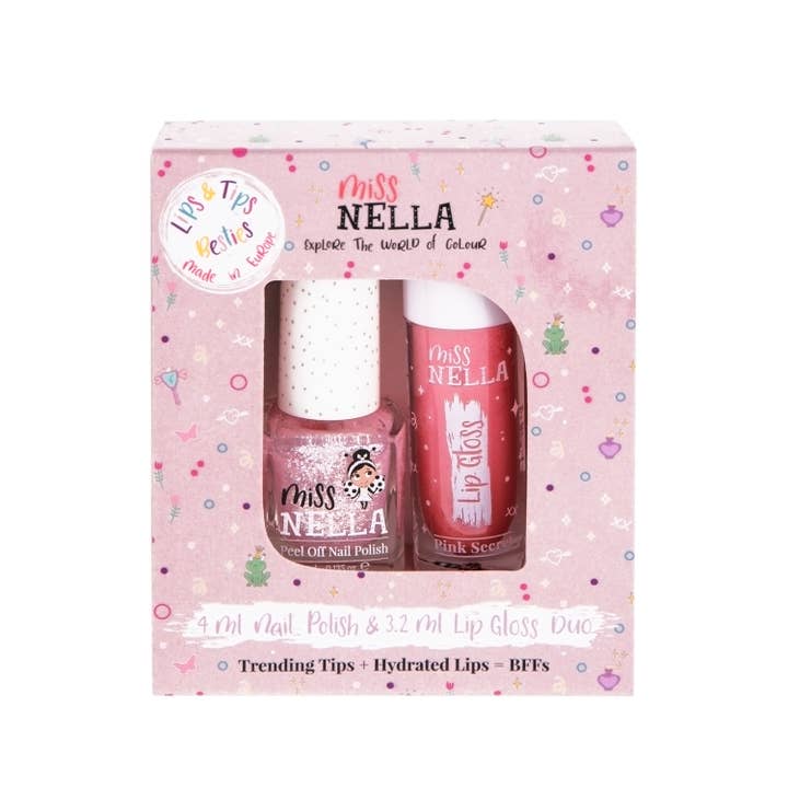 Besties Duo - Gloss à Lèvres Secret Rose + Vernis à Ongles Pelable pour la vente par Miss Nella Canada