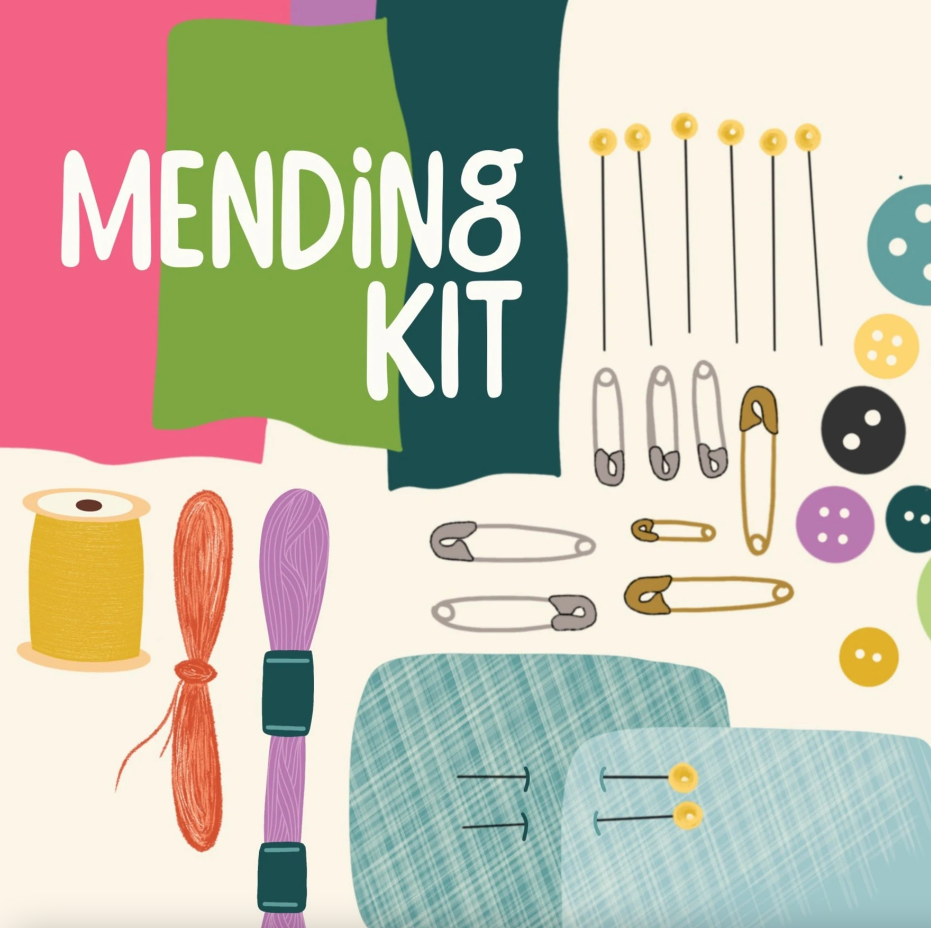 Make & Mend - Wholesale Craft Sewing Kit - Mending Kit3