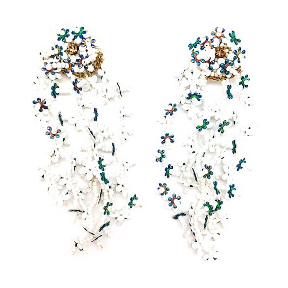 Brincos de gota de flor em cascata por atacado de Allie Beads