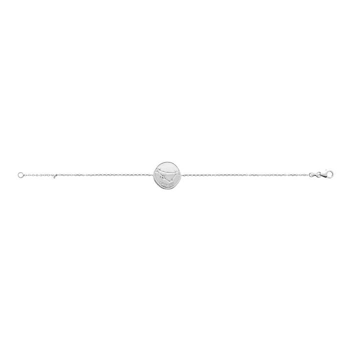 Constellation 925 Silver Pl Rhodium Bracelet with Cubic Zirconia Capricorn for wholesale by Jewelry Private Label
