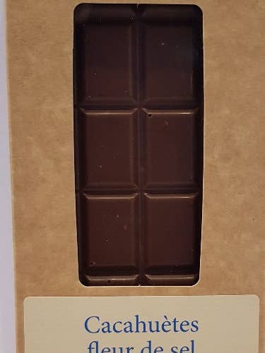 Chocolate con leche 32 % con cacahuetes y fleur de sel para venta al por mayor de tentationcacao