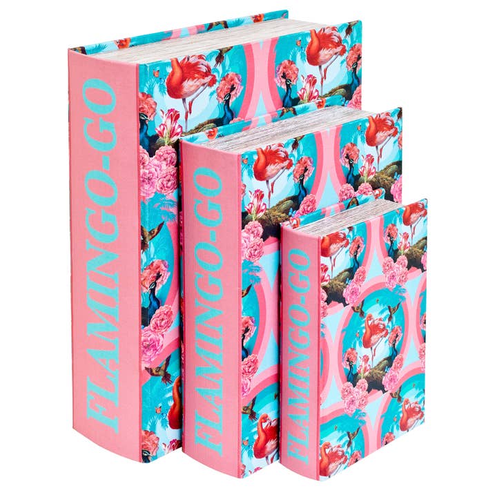 Febland - Wholesale Decorative box - Flamingo-go Book Box Set8