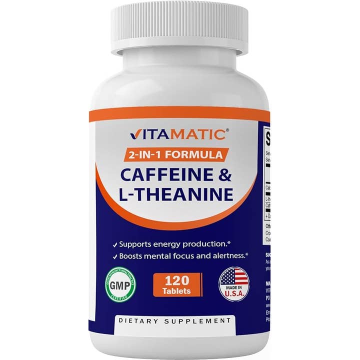 Vitamatic - Wholesale Oral supplement/vitamin - Vitamatic L-theanine 200mg with Caffeine 100mg | 120 Tablets