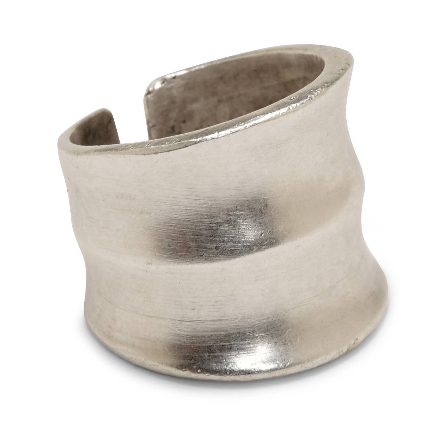 Chanour - Wholesale Cocktail/Statement Ring - Handmade Brass Ring In Silver Plated - NR68321