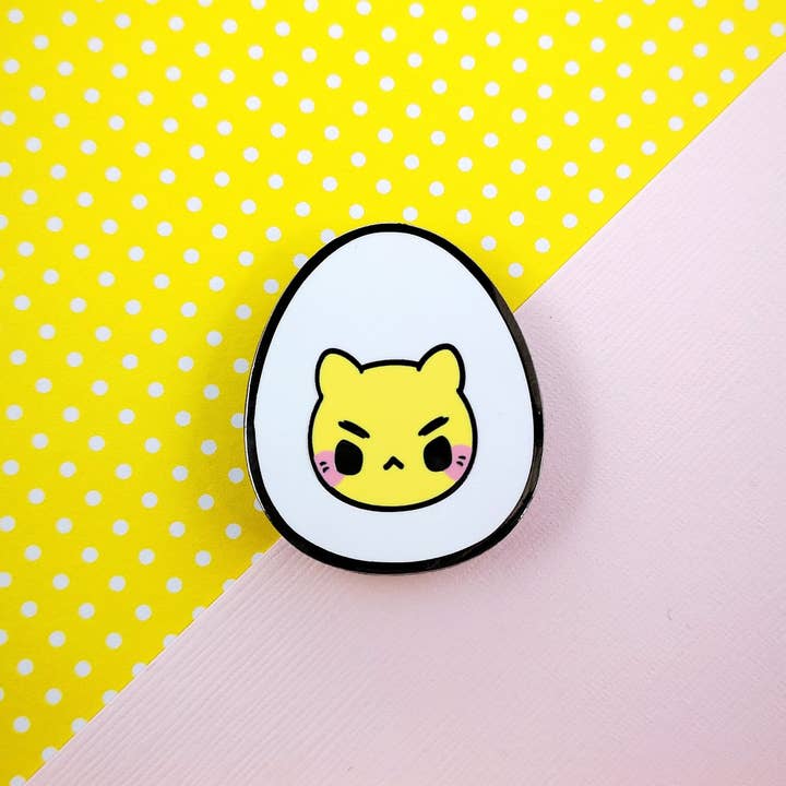 Kittynaut - Wholesale Lapel Pin/Button - Pickled Eggs In Jar - Egg Kitties - Hard Enamel Pins Series3