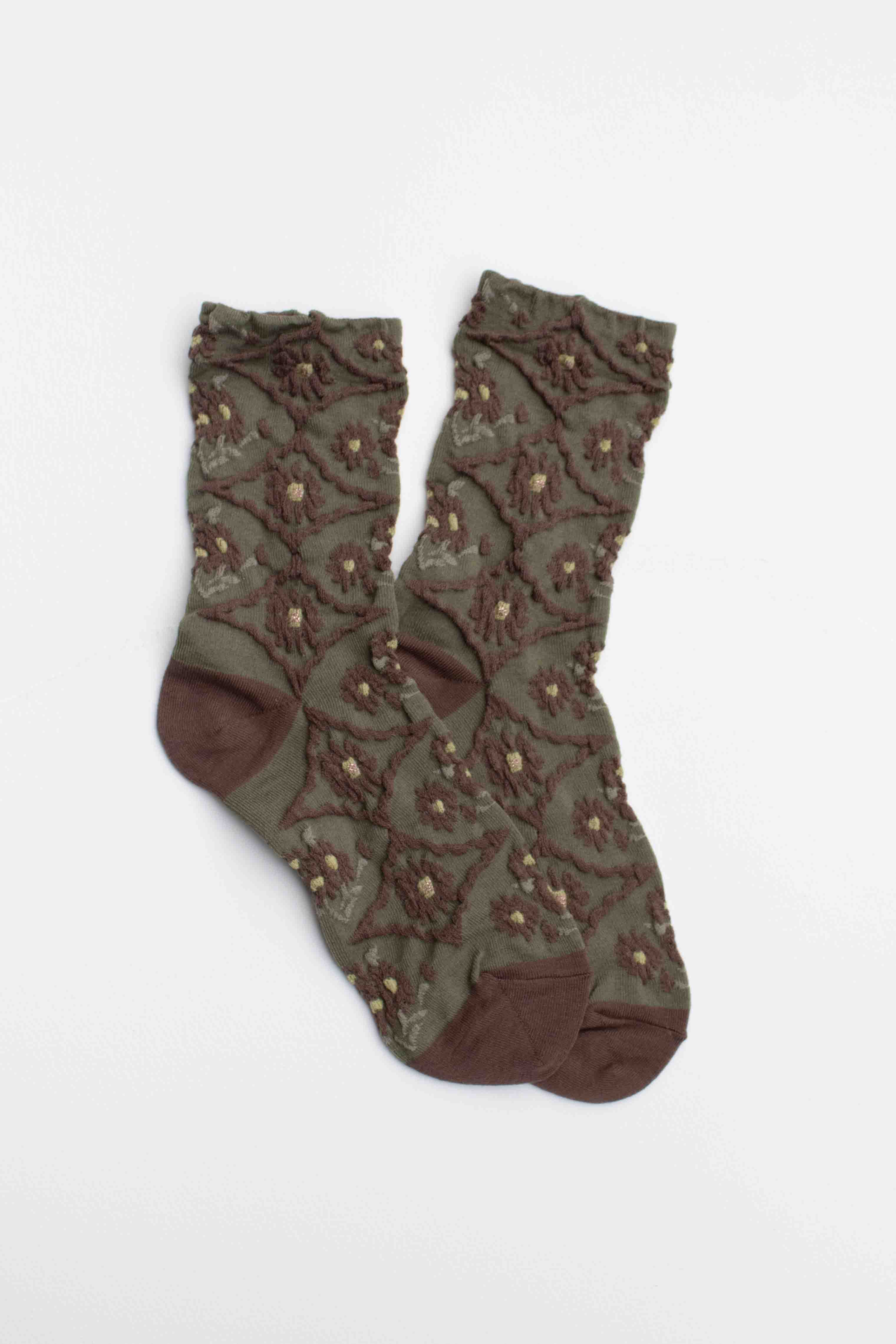 Tiepology - Wholesale Sokken - Dames - Dames sokken met antieke bloemmotieven voor dagelijks gebruik1