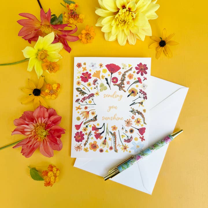Sending You Sunshine card for wholesale by FloreOrganicBotanics