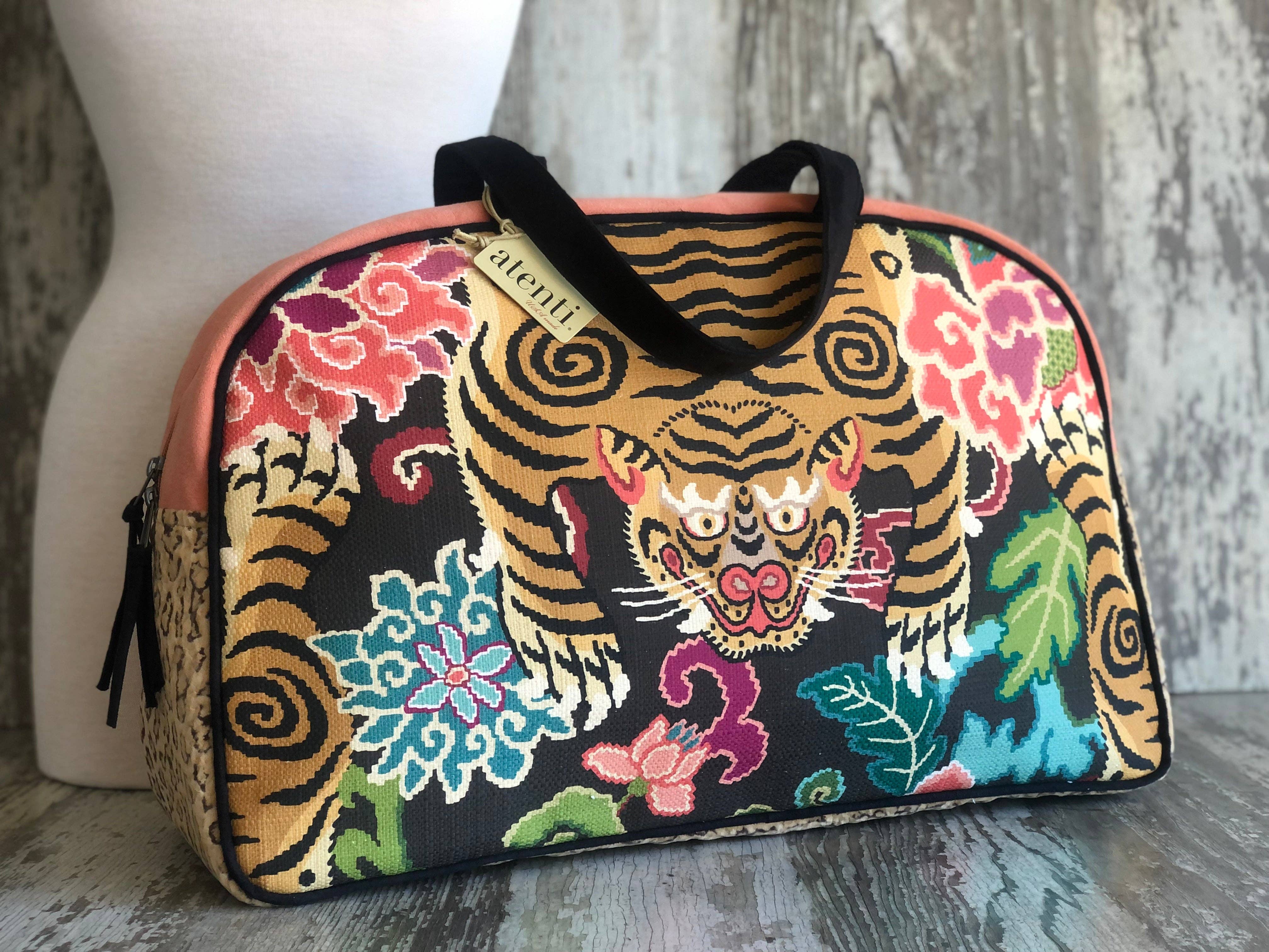 Atenti - Venta al por mayor Bolsa de viaje - Mujer - Le Tigre Overnighter-Atenti USA hecho a mano, bolso de fin de semana, bolsa de viaje2