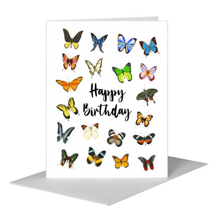 Farfalle, Biglietto di Auguri (#8590B) per la vendita all'ingrosso da parte di Printed Canvas