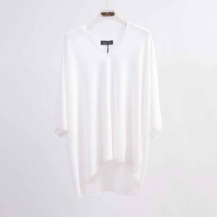 Leichter Fledermaus-Pullover mit V-Ausschnitt YF121501 für den Großhandel von Cecile Wang