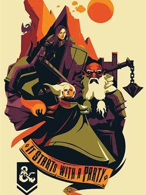 Dungeons & Dragons - Starts With a Party Poster - 24" x 36" for wholesale by Scorpio Posters
