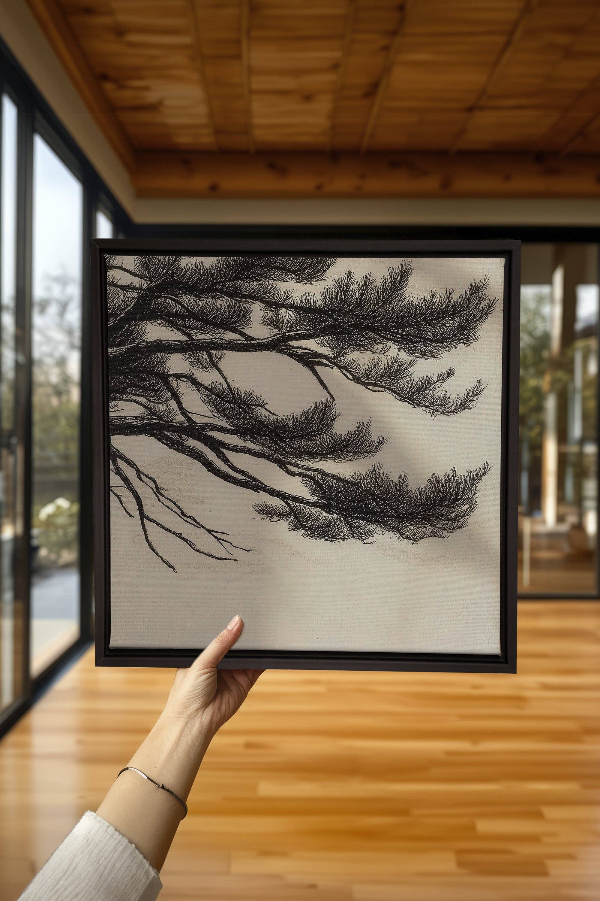 Oleka Canvas - Wholesale Art Print - WINDSWEPT PINES, canvas wall art print5