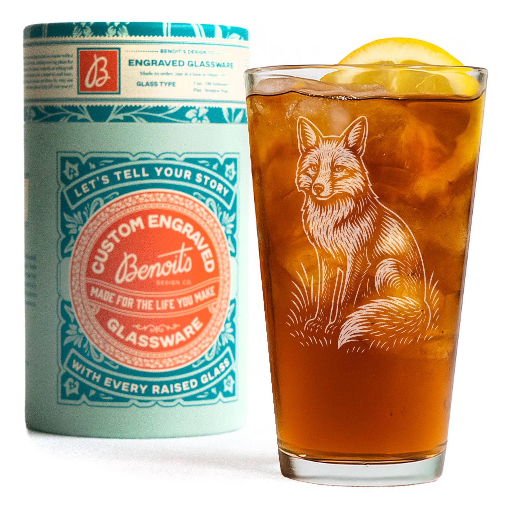Benoit's Design Co. - Wholesale Cocktail/Liquor Glass - Fox Drinking Glasses3