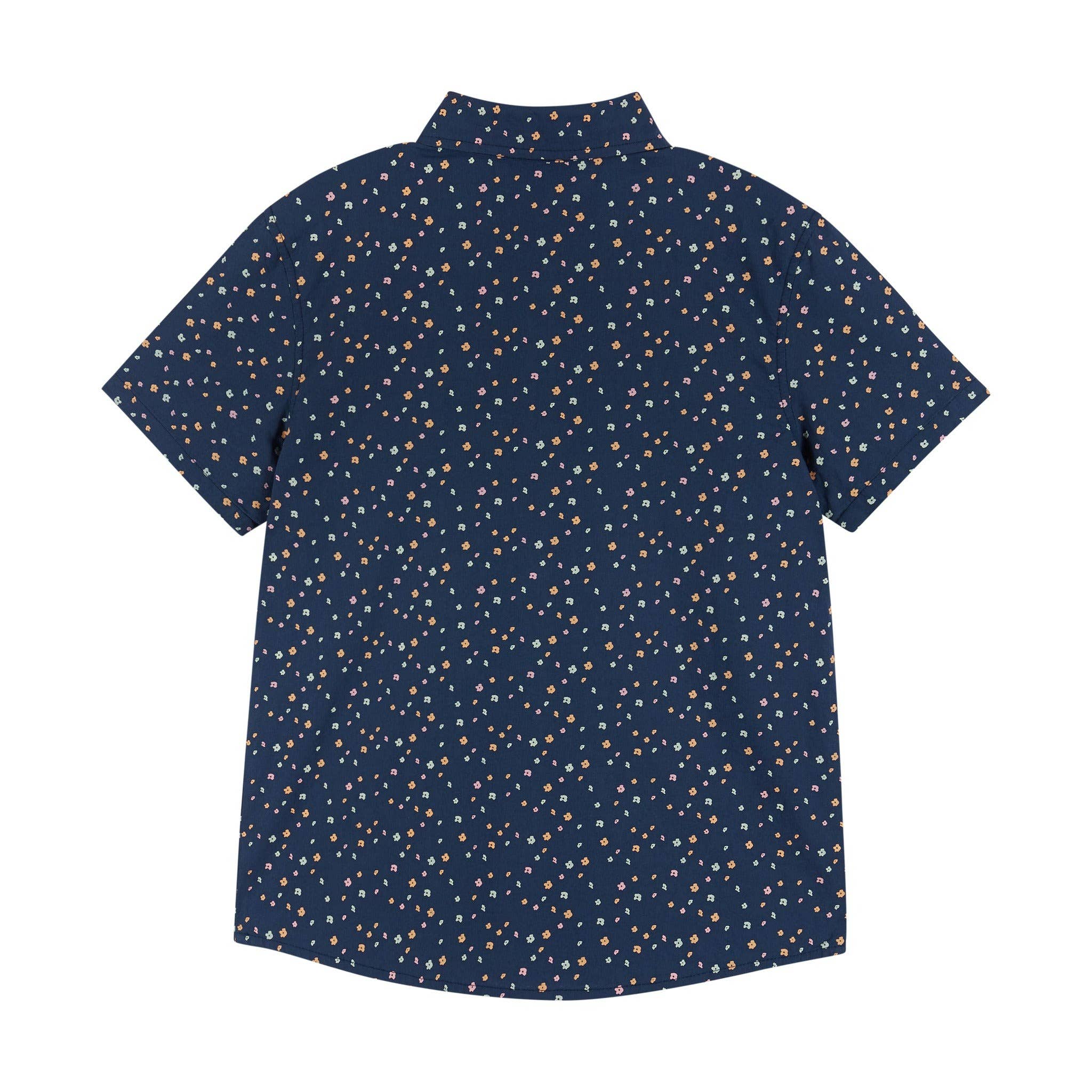 Navy Floral Boys Tween Button-down Shirt for wholesale on Faire1