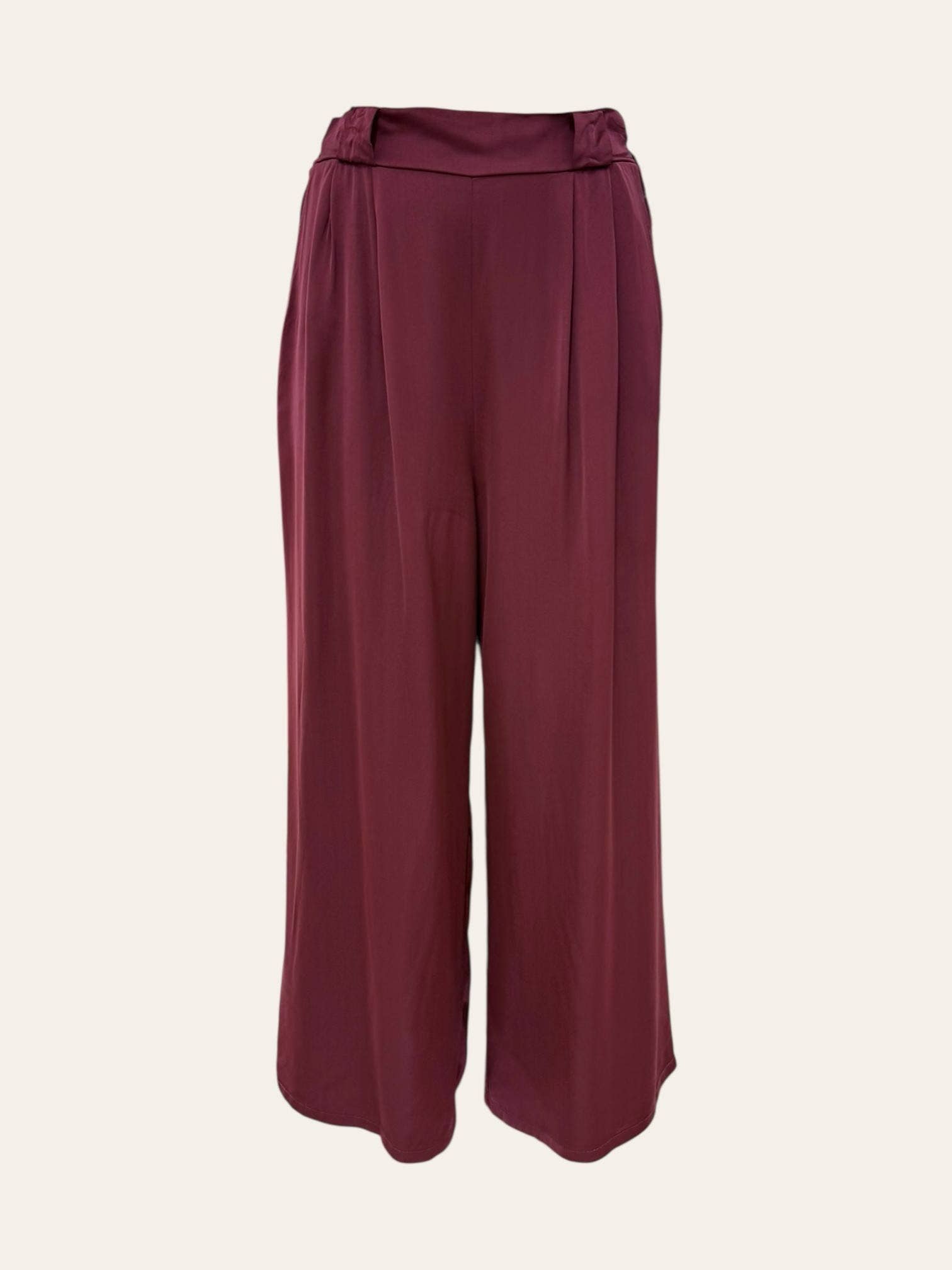 C'MELODIE - Wholesale Pants - Women's - Plus Size - Elegant Pleated Wide-Leg Pants0