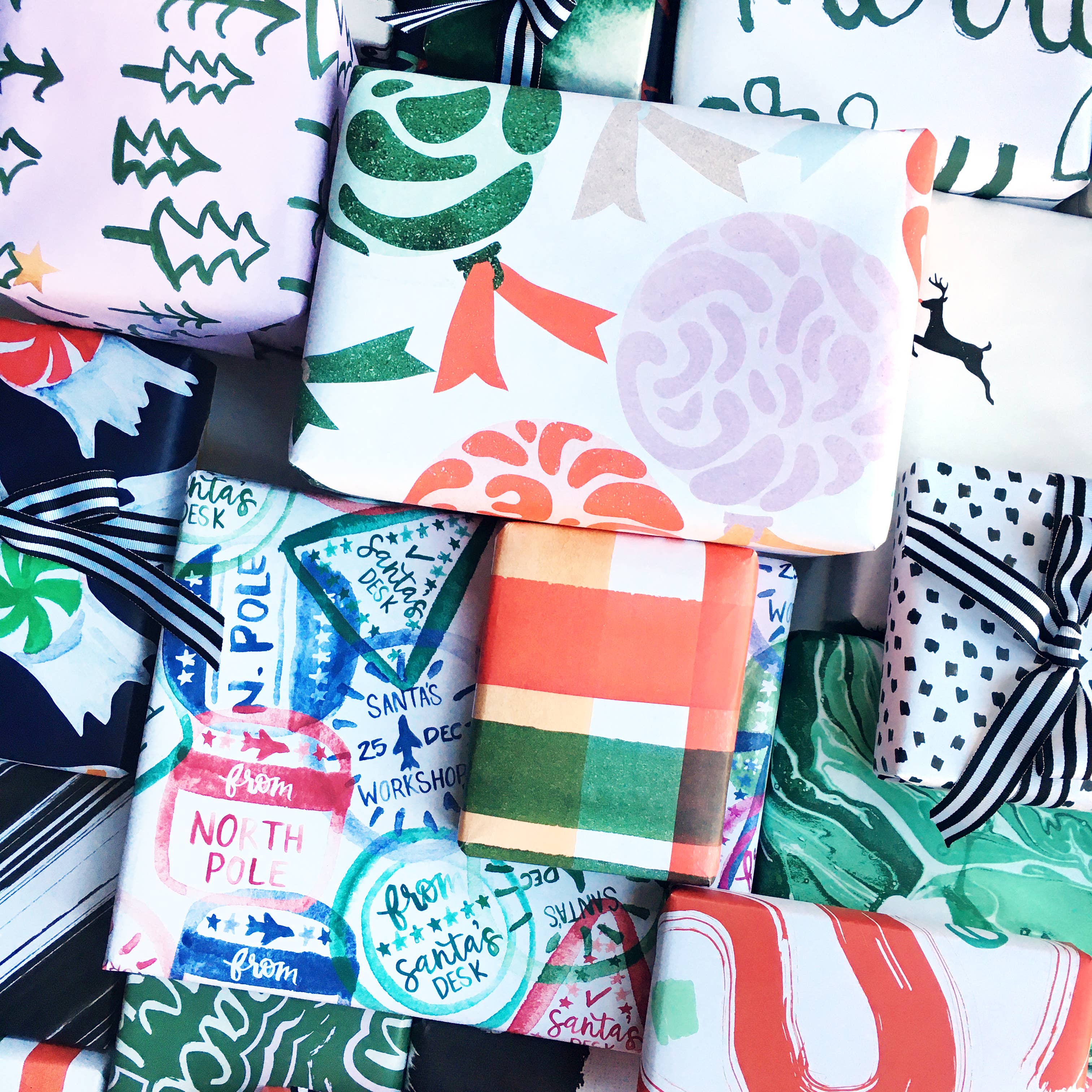 The Paper Curator - Wholesale Flat Wrap - Holiday Plaid Wrap3