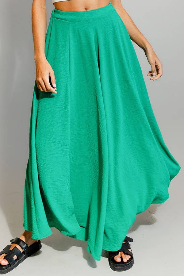 BUCKETLIST INC - Wholesale Pants - Women's - P5131 Solid Woven Wide Leg Pants6