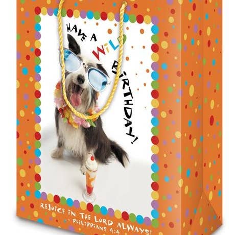 Sac cadeau : chien d'anniversaire (lot de 6) pour la vente par Mad Style