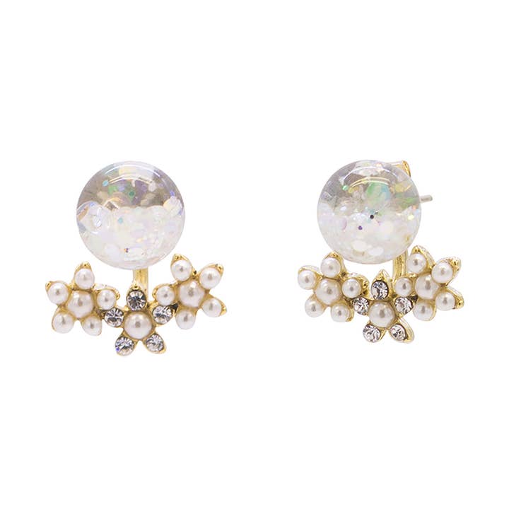 Boucles d'oreilles Bouquet Boule de Neige pour la vente par Luvinball