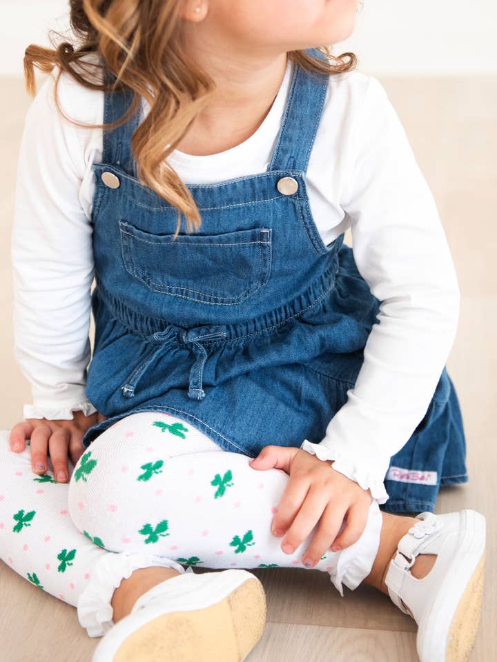 Blue Girls Light Wash Denim Overall Jumper Dress
 for wholesale on Faire8