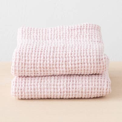 VASKET VAFFEL STORE X2 HÅNDKLÆDER ROSA for engroshandel hos LinenMe