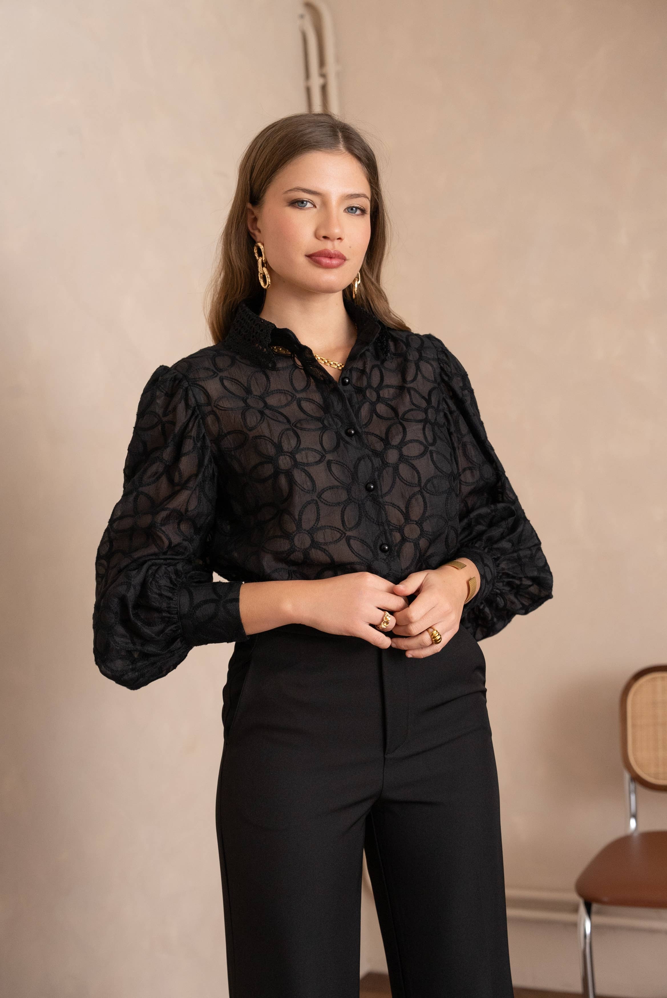 LULUMARY – Großhandel Bluse – Damen – Spitzenhemd CH232A9
