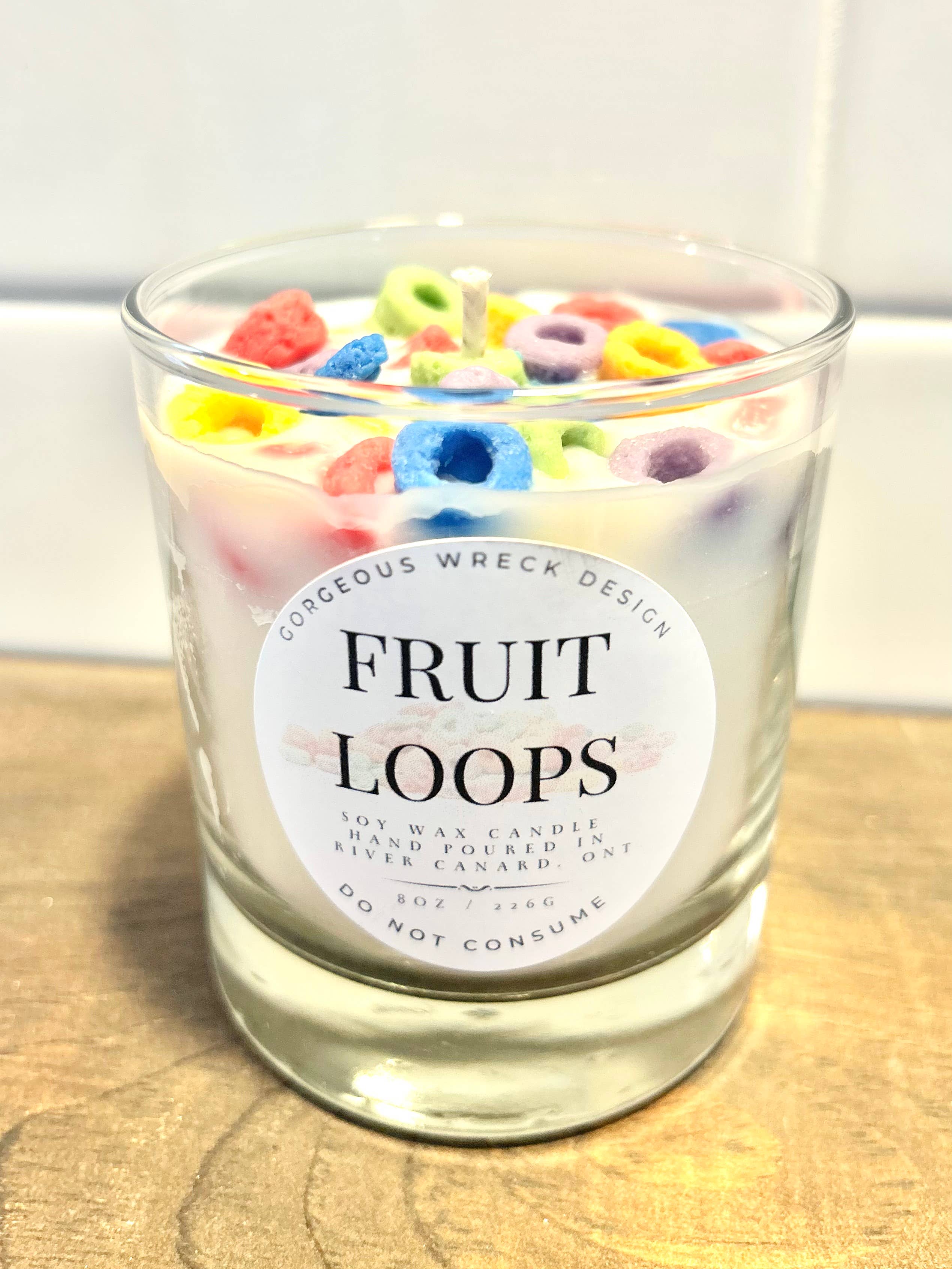 Gorgeous Wreck Design - Wholesale Novelty Candle - Fruit Loops Dessert Candle3