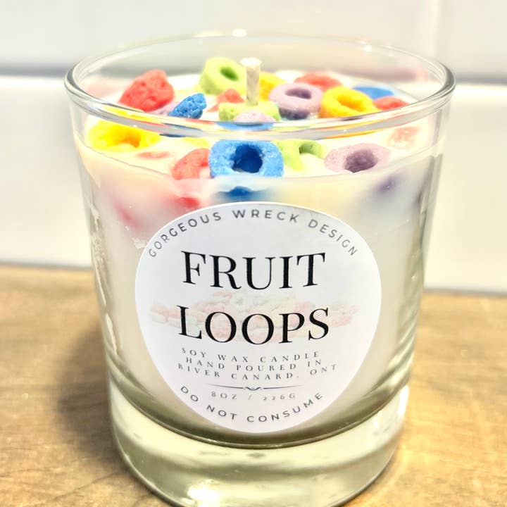 Gorgeous Wreck Design - Wholesale Novelty Candle - Fruit Loops Dessert Candle3