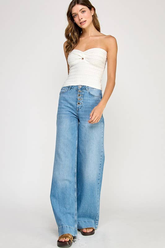 Miss Love - Wholesale Knit Top - Women's - Twist Front Sweater Tube Top78