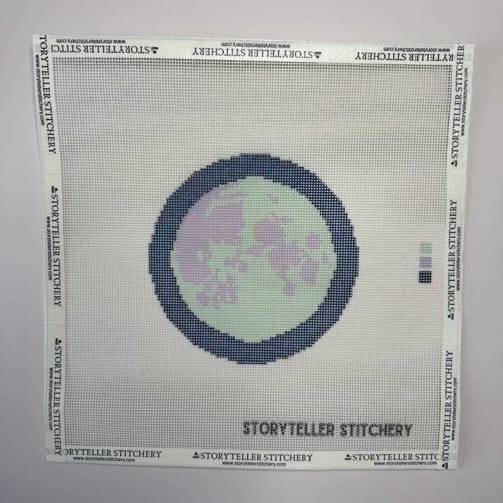 Full Moon — Printed Needlepoint Canvas (Small) for wholesale by Storyteller Stitchery