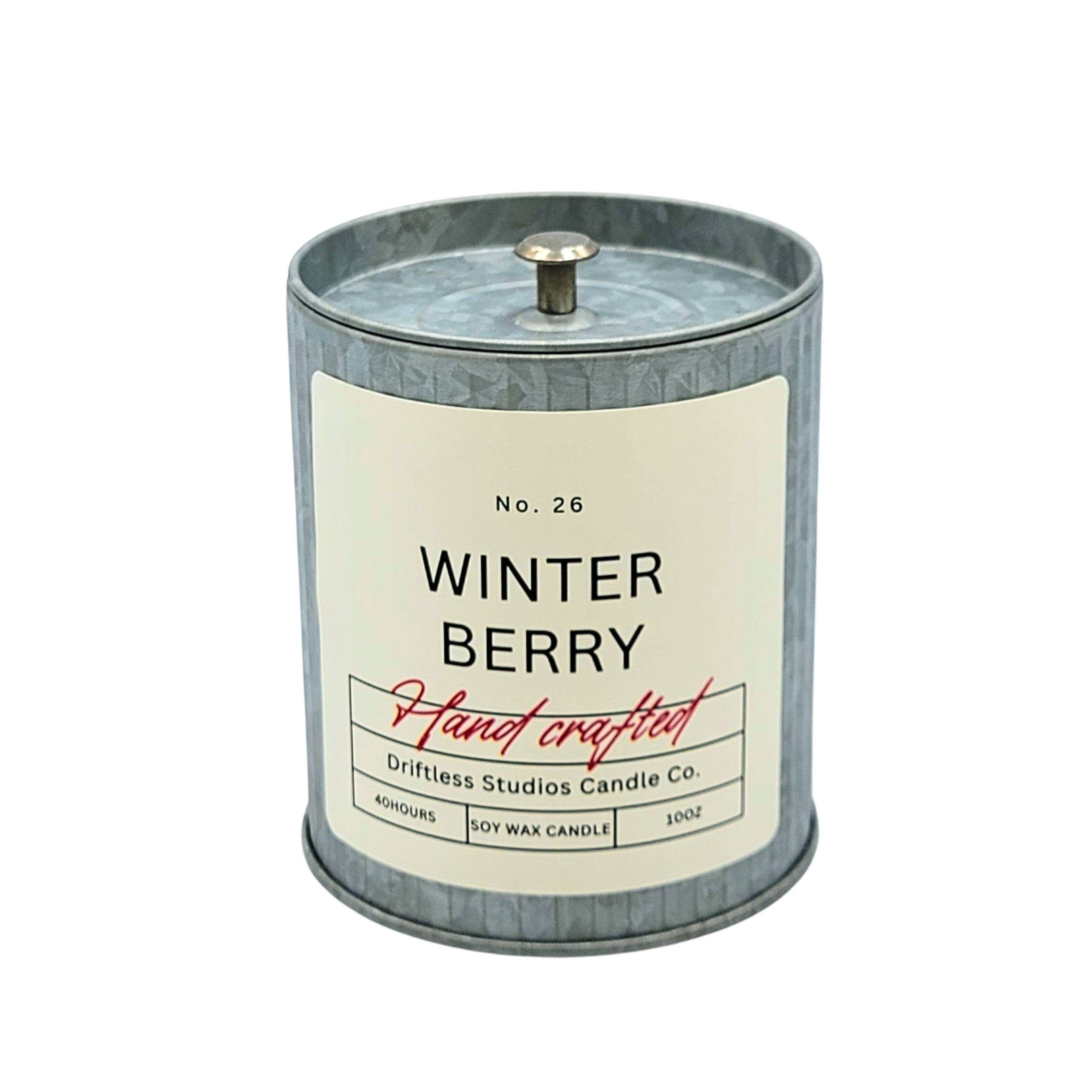 Driftless Studios - Wholesale Jar/Filled Candle - Winter Berry Christmas Candles Wholesale - Holiday Decor