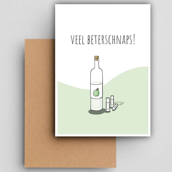 Studio Raquelle - Wholesale Everyday Greeting Card - Much better schnapps!1