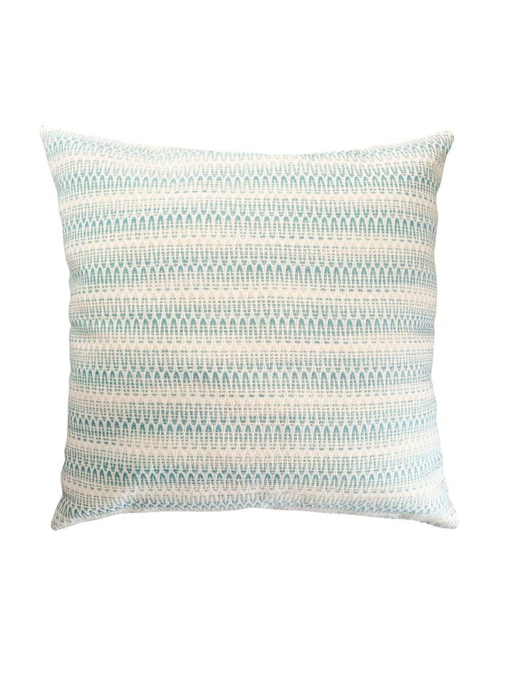 Almofada interior exterior Summer Twist Aqua 20x20 por atacado de Anaya Home