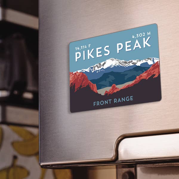 Aimant Pikes Peak Colorado 14er (8,9 cm x 6,4 cm) pour la vente par Hinterland Outdoors
