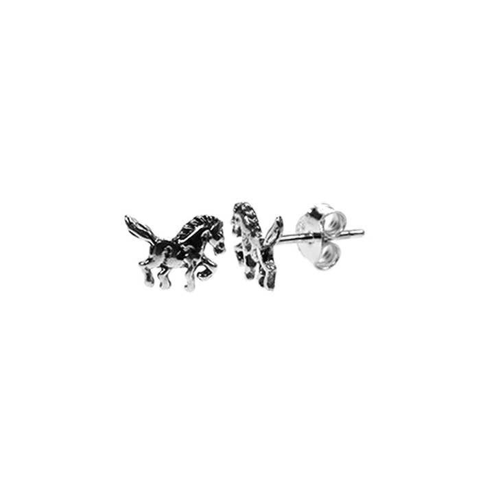 Cavelli detailed horse studs for wholesale by Kali Ma Designs - Sterling Silver Jewellery