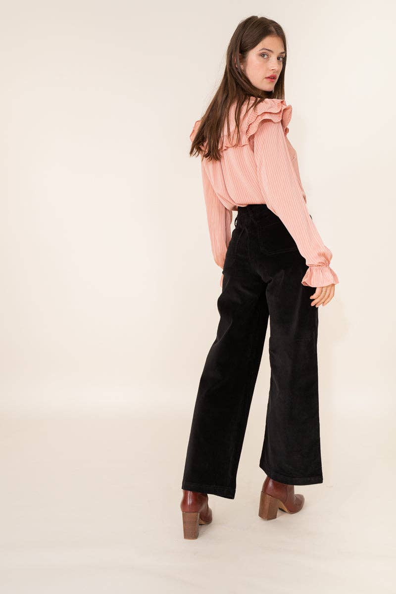 Oraije Paris - Wholesale Pants - Women's - Valentina velvet wide pants2