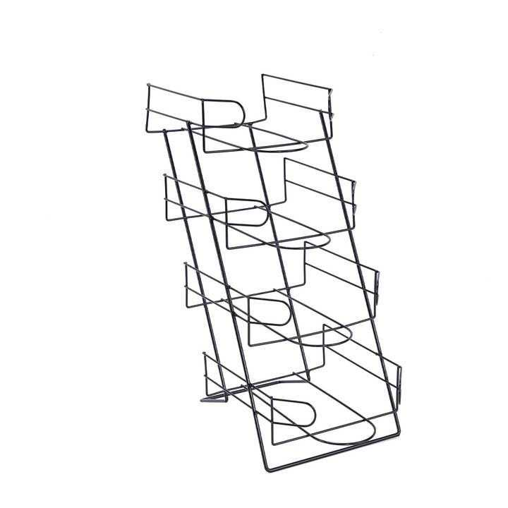 Store Supply Warehouse - Wholesale Retailer Display - Accessories - 4-Tier Black Countertop Cap Display - 20"H x 16"D x 9¼"W