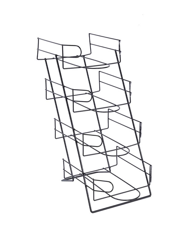 4-Tier Black Countertop Cap Display - 20"H x 16"D x 9¼"W for wholesale by Store Supply Warehouse