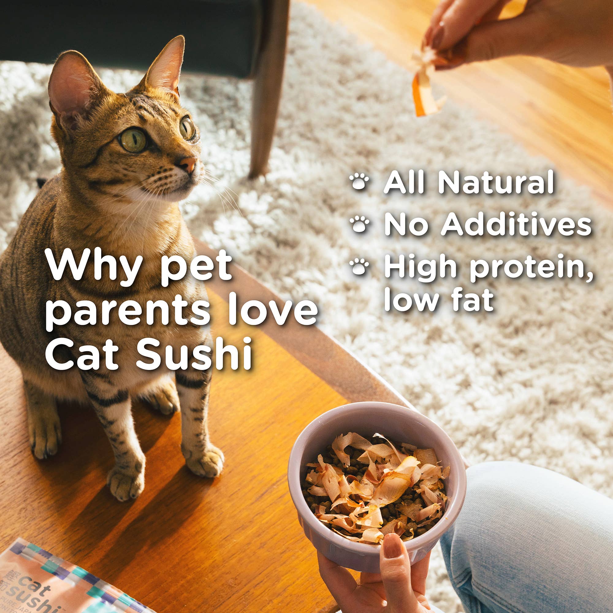 Earthly Pet Company – Großhandel Leckerlis – Hund – Cat Sushi Bonito-Flocken2